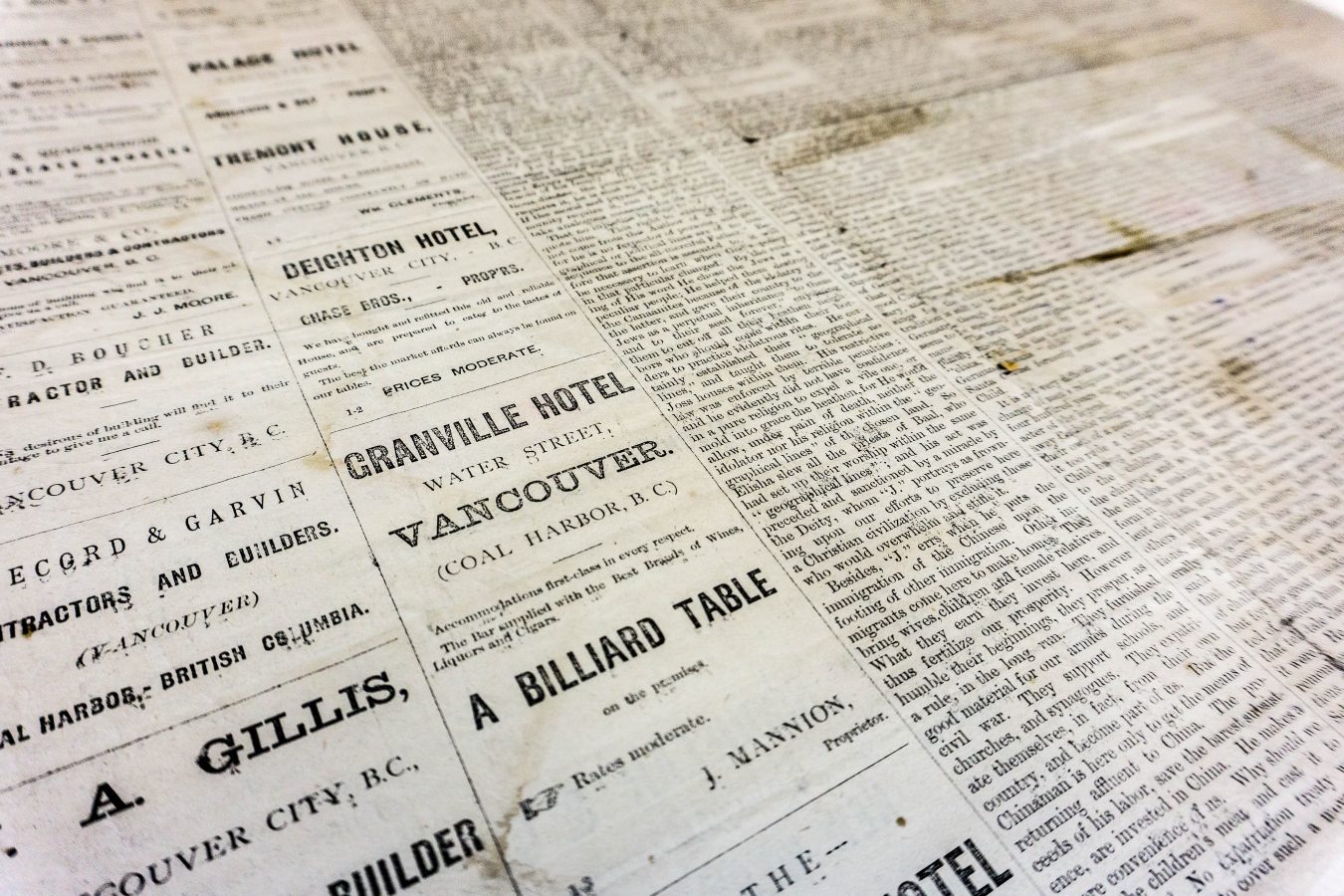 Vancouver's First Newspaper