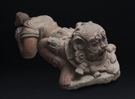 Sculpture of a man with attributes of a jaguar. By Royal BC Museum.