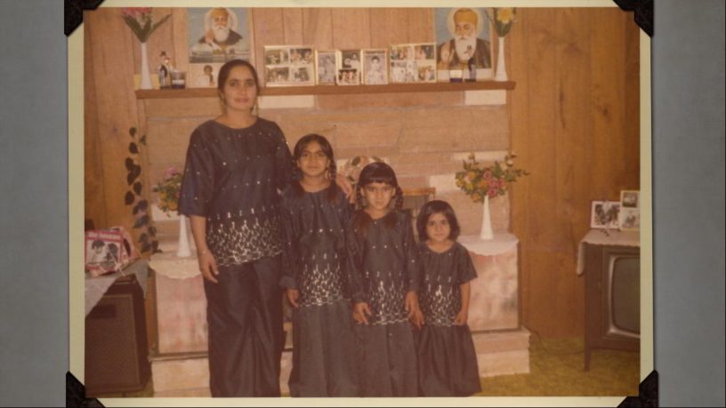 Sisters Salakshana, Jeeti and Kira with their mother growing up in Williams Lake, a small resource based town in British Columbia, where their parents immigrated from India.