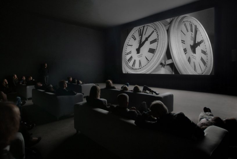 Christian Marclay, The Clock, 2010 (installation view), single channel video, duration: 24 hours © the artist. Courtesy White Cube, London and Paula Cooper Gallery, New York
