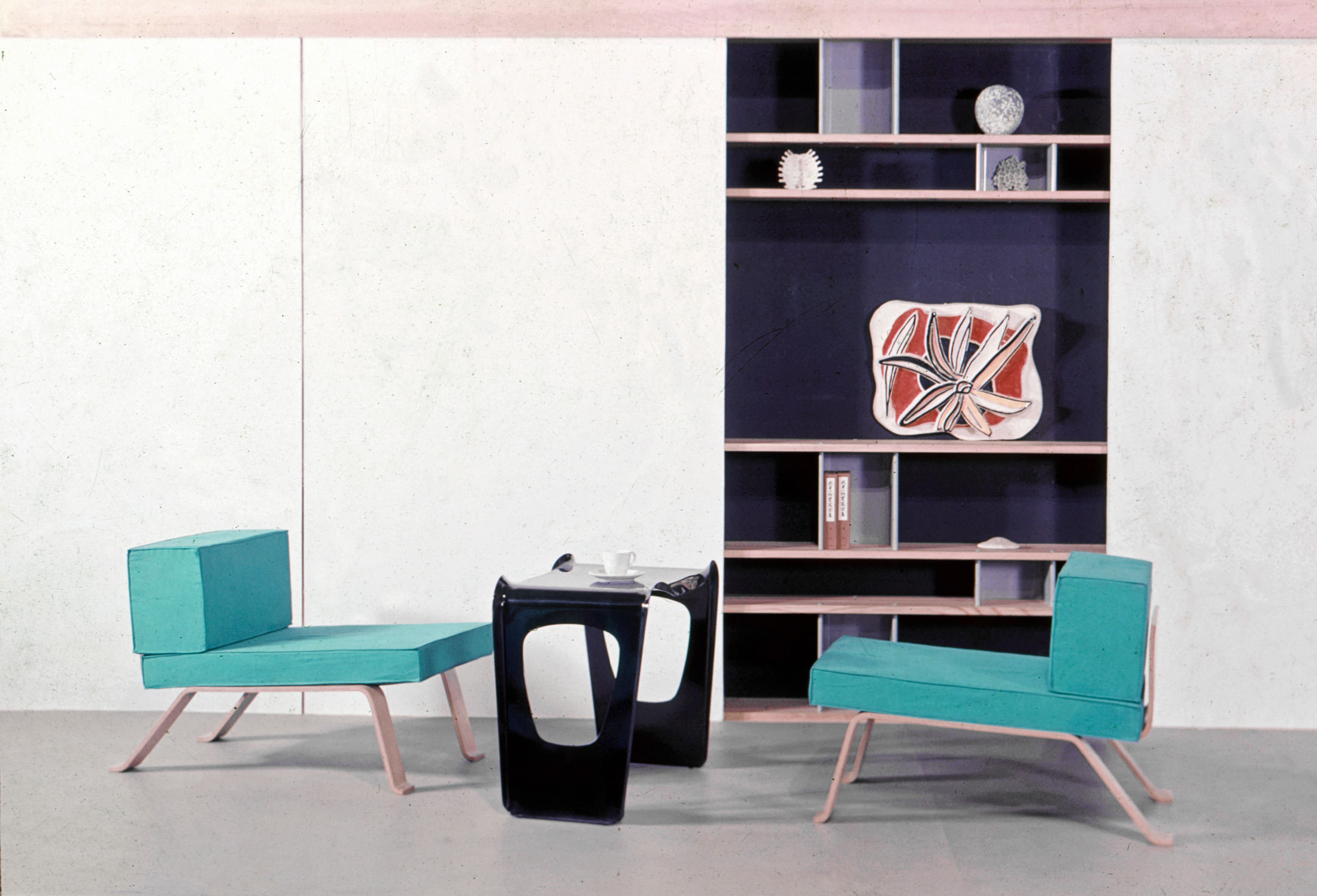 Charlotte Perriand’s 1955 design for a reception room. Courtesy of Louis Vuitton Fondation.