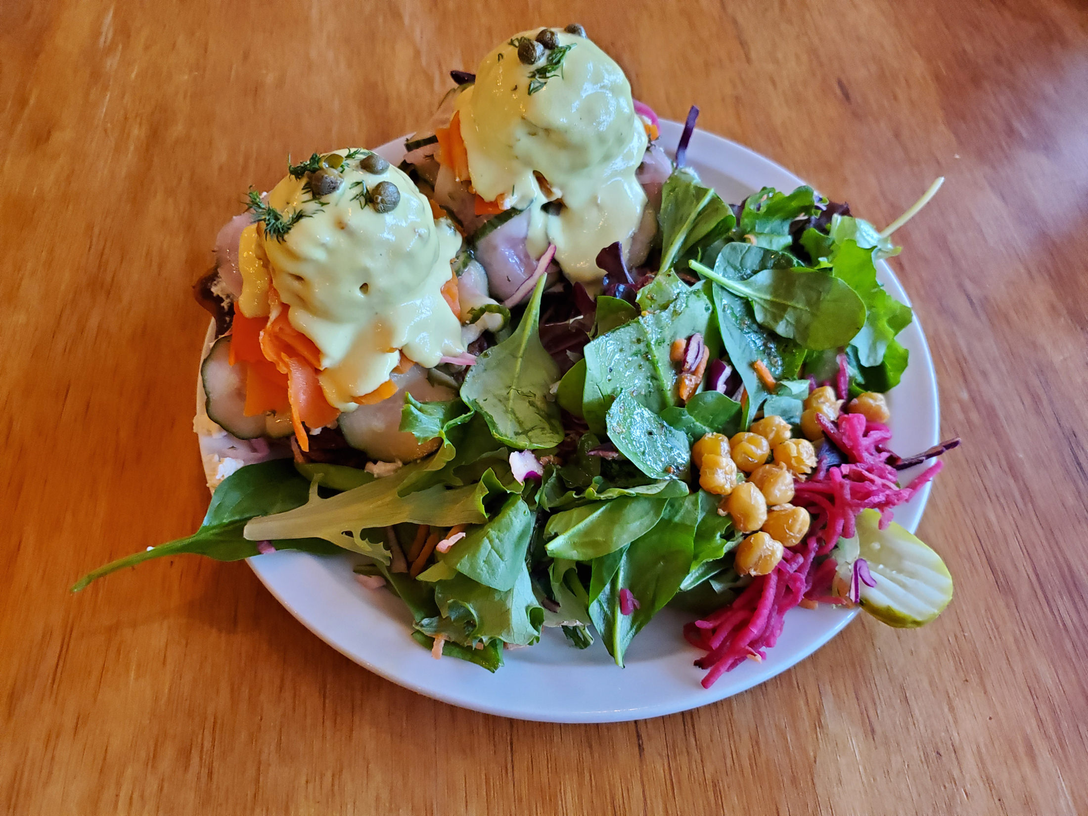 Latkes Benechick with Carrot Lox at Chickpea