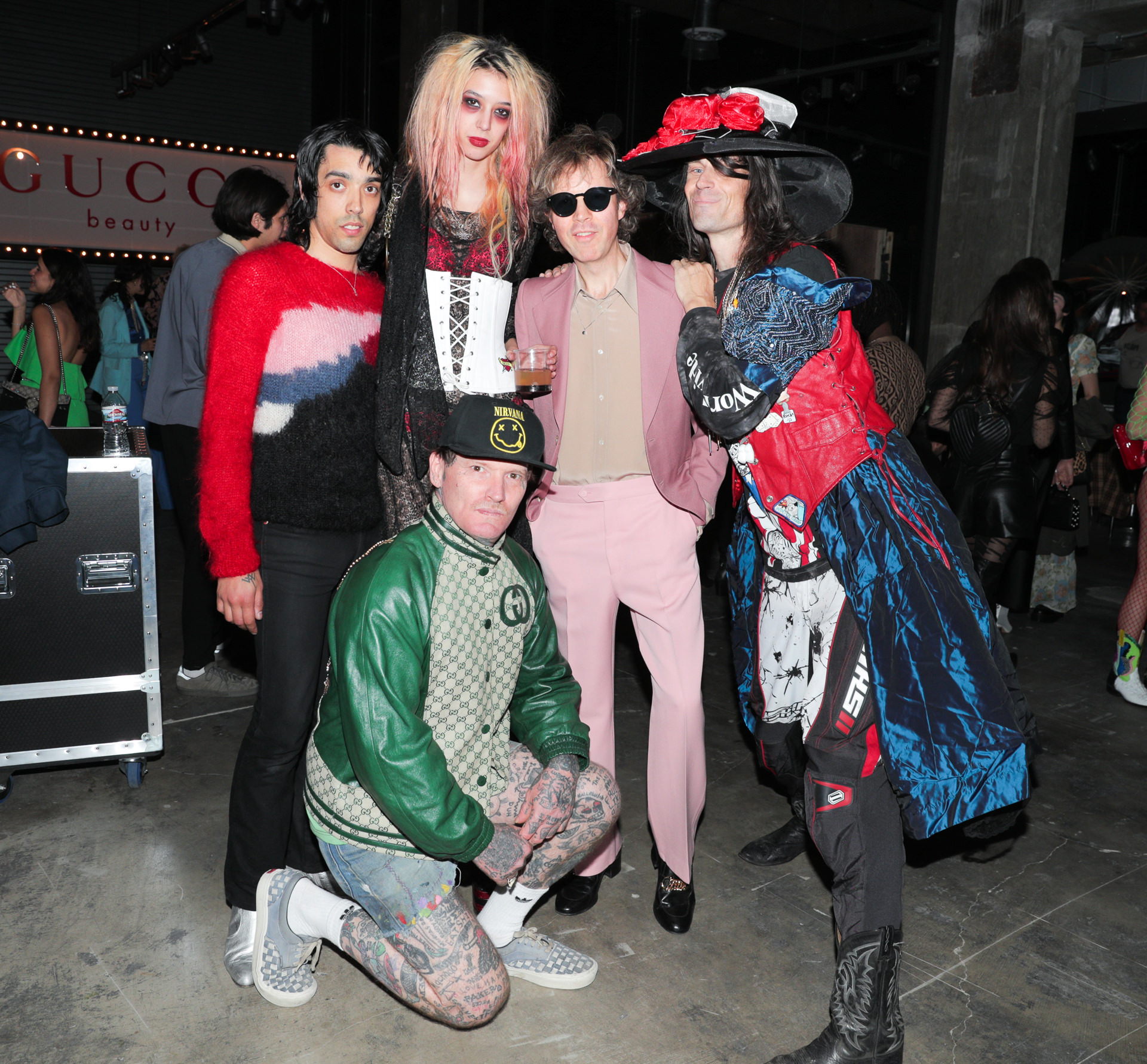 Beck and friends at Gucci launch for Mascara l'Obsur