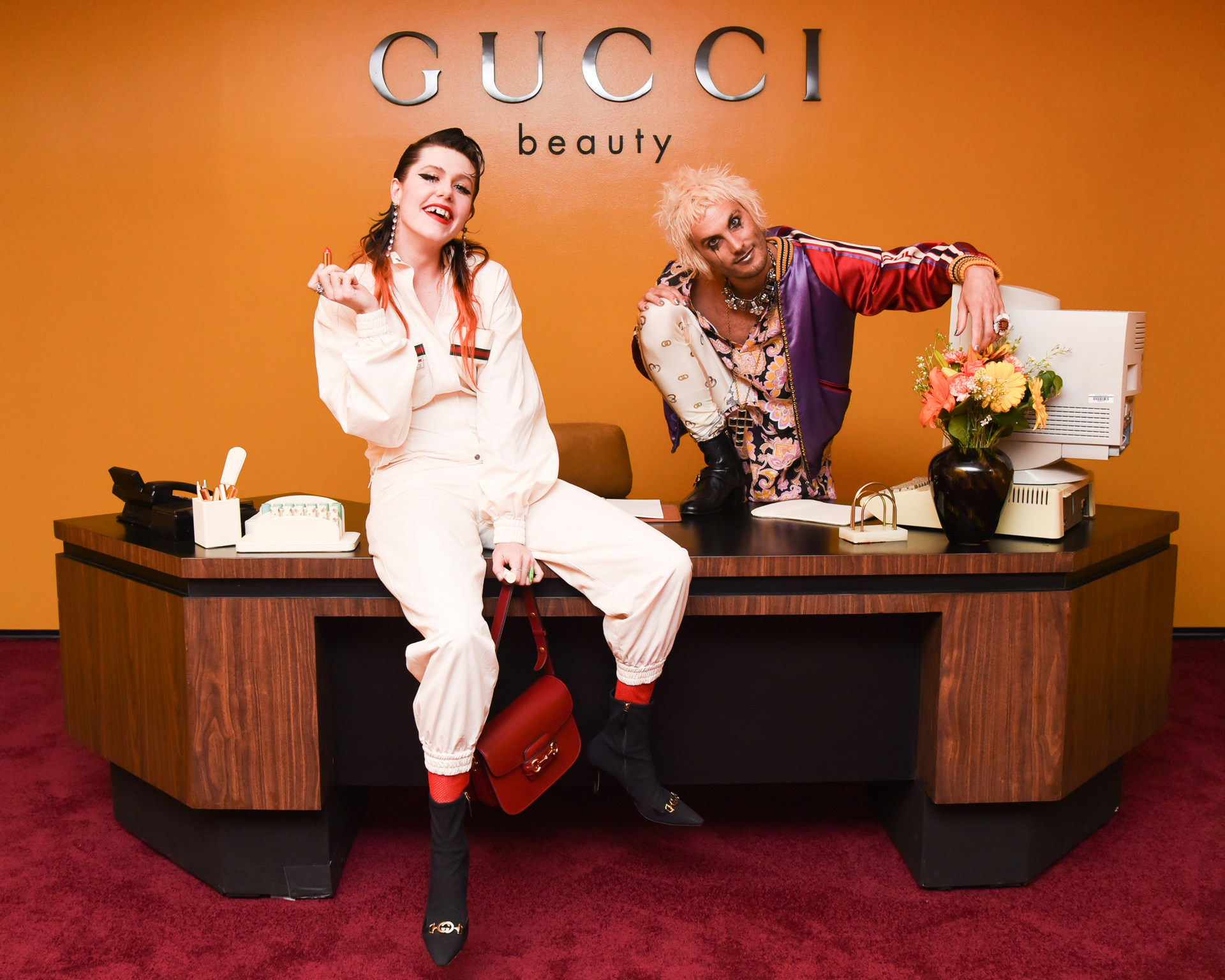 Dani Miller and Jeffertitti Moon at Gucci Beauty