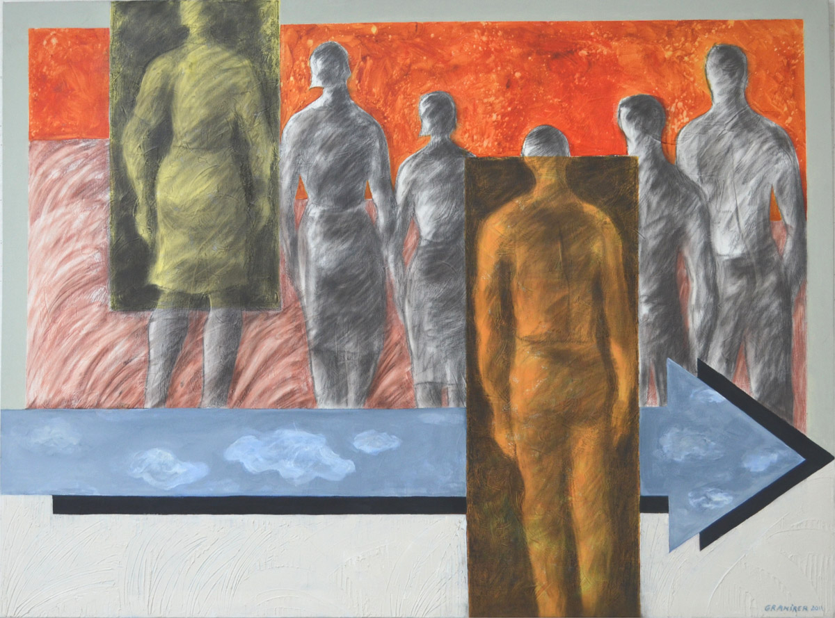 Stillness, 2011, mixed media on canvas, 36×48 in.