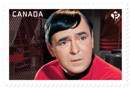 Stamp of James Doohan in Star Trek uniform
