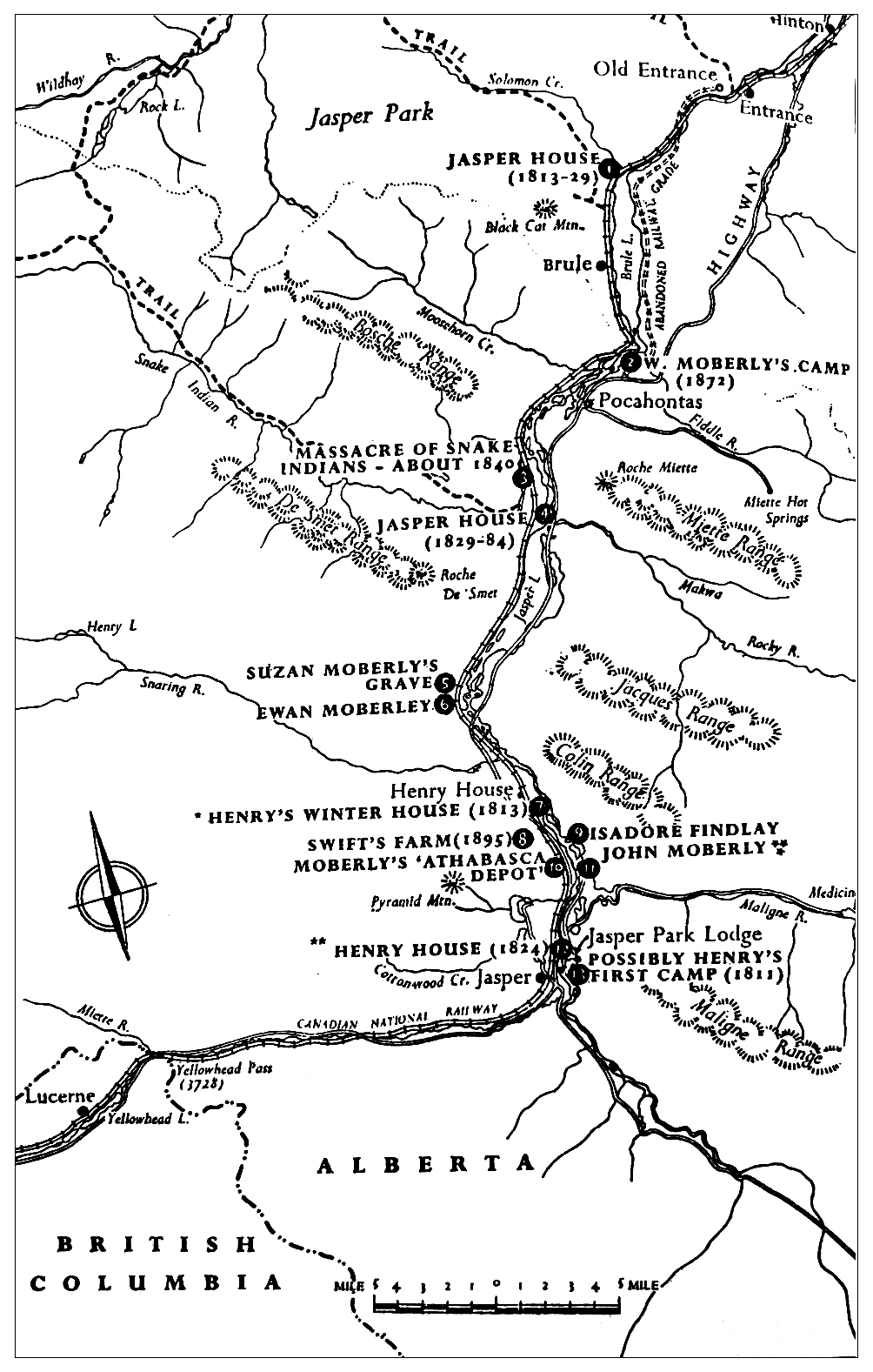 Map of the Moberly's Camp. 