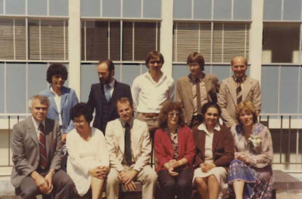 A group of students pose together.