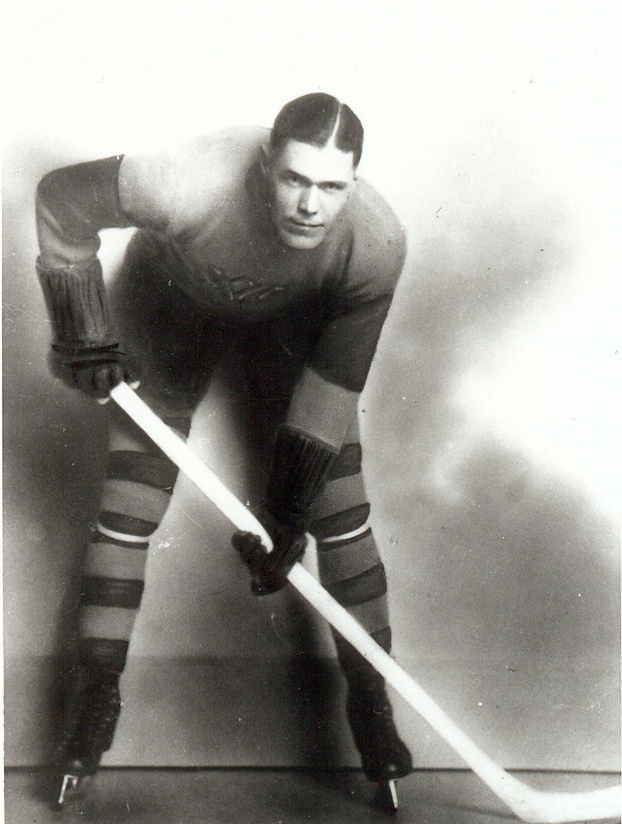 An image of Frank Fredrickson of the Victoria in his hockey kit ahead of winning the Stanley Cup