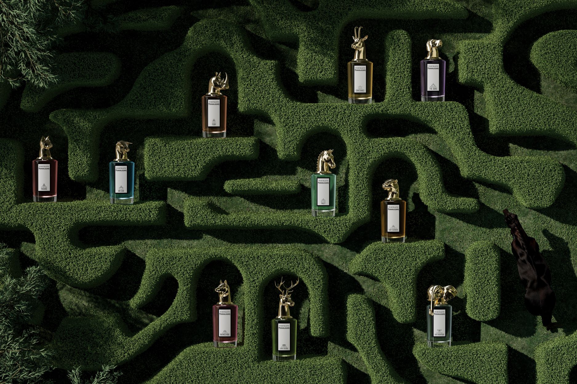 A hedge maze full of bottles of perfume - April wishlist