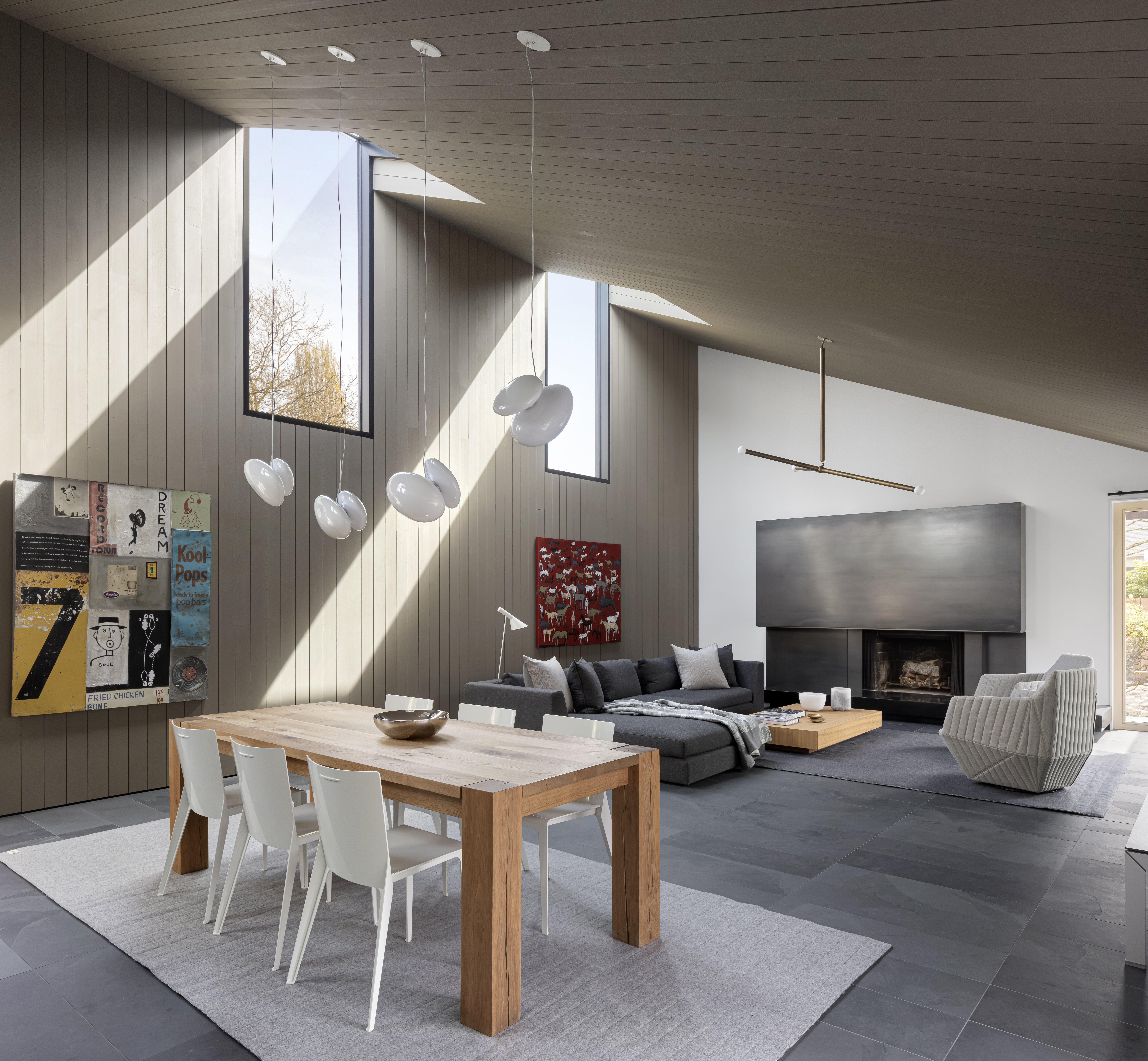 A kitchen and dining room interior.