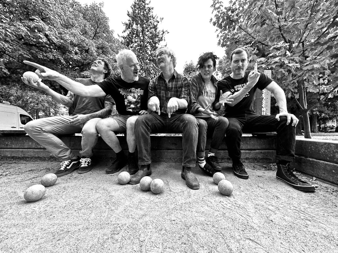 A black and white photo of the band Dead Bob.