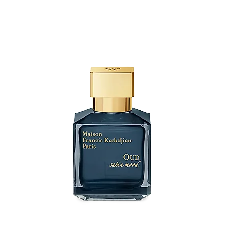 A bottle of Maison Francis Kurkdjian Oud Paris Satin Mood - a fall fragrance.
