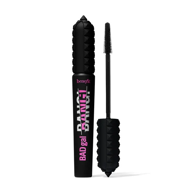 A thick, black mascara stick.